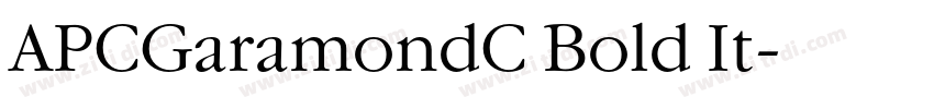 APCGaramondC Bold It字体转换